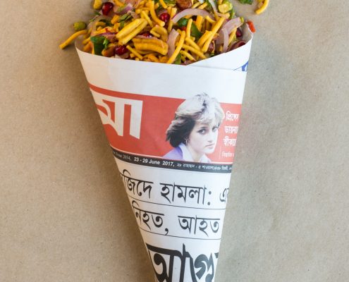 Chanachur in a Lady Di cone