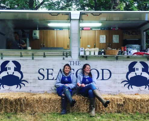 Jane Grigson Trust Award winners Kirsty Scobie & Fenella Renwick outside The Seafood Shack