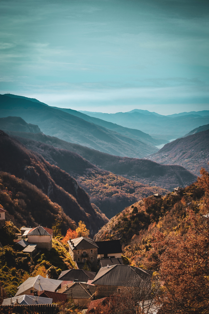 Macedonian village in the mountains