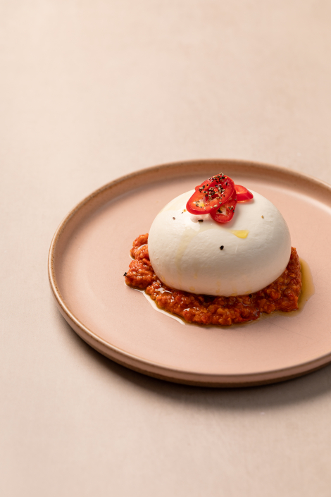 Pic of Burrata, Romesco, Red Chilli recipe